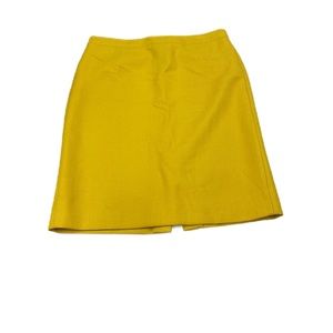 J. Crew 100% Wool No. 2 Pencil Skirt Yellow Size 14 Excellent Condition!